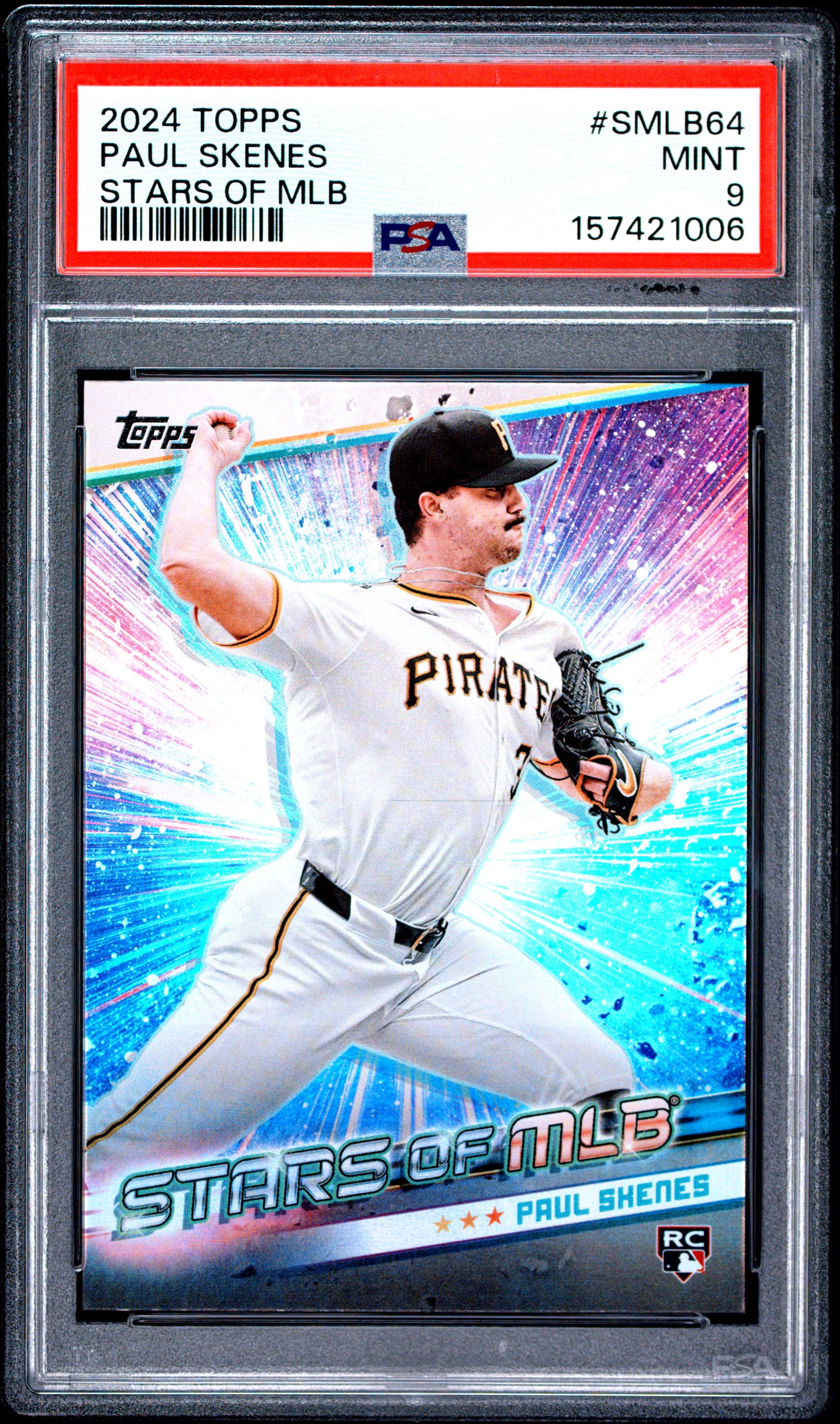 2024 Topps Stars Of Mlb #SMLB64 Update Paul Skenes RC PSA 9