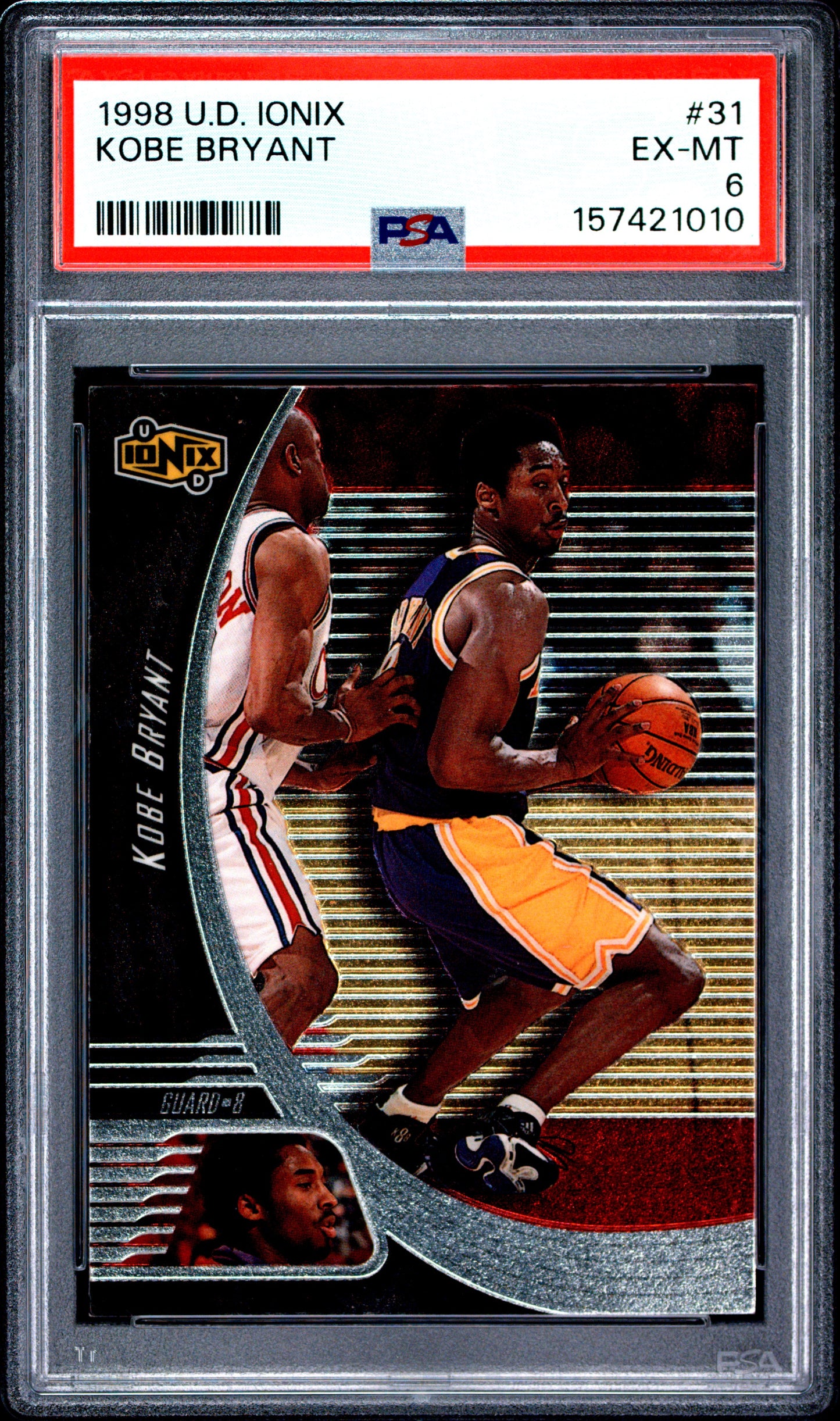1998 Upper Deck Ionix #31 Kobe Bryant PSA 6