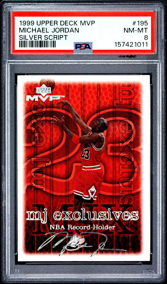 1999 Upper Deck Mvp #195 Silver Script Michael Jordan PSA 8