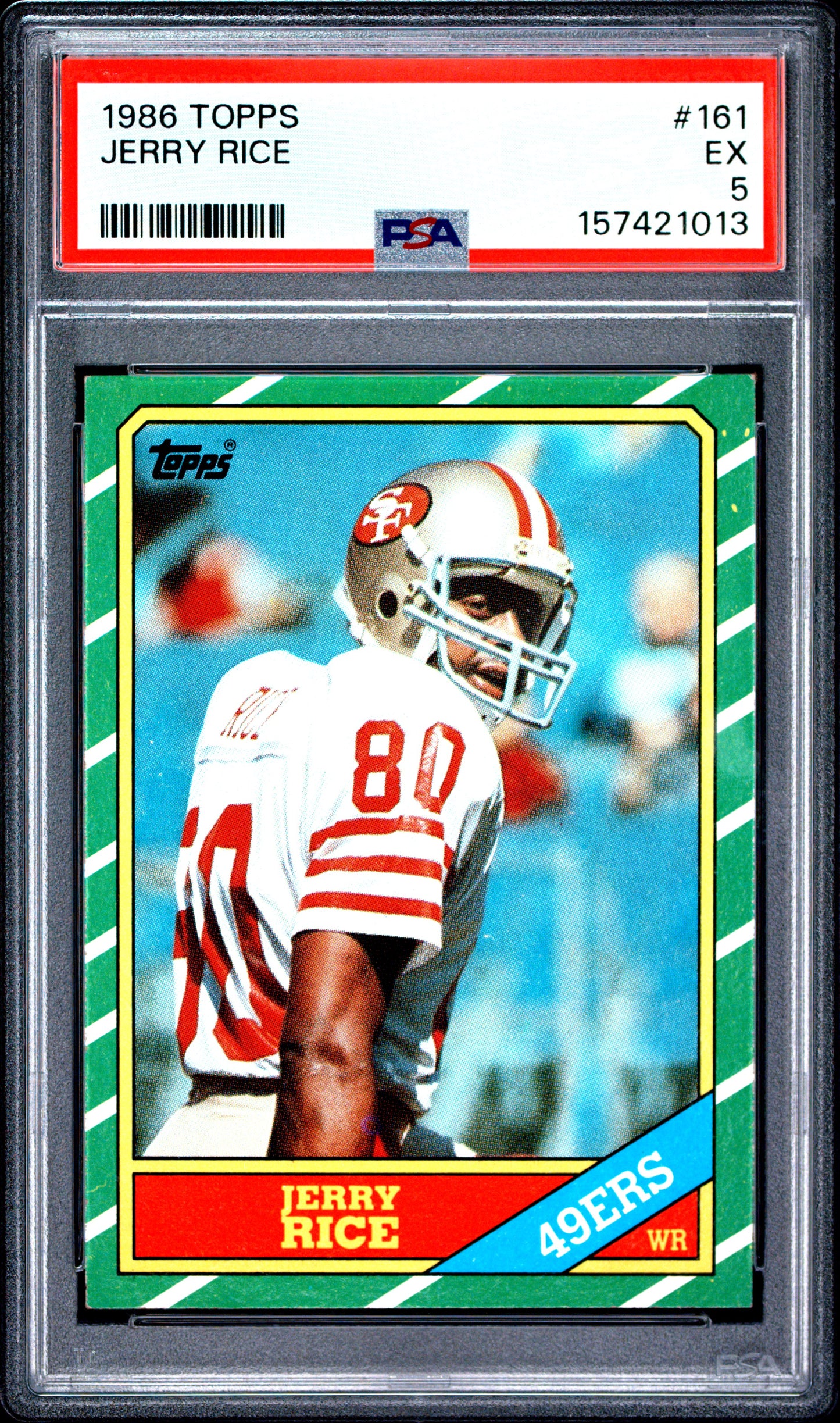 1986 Topps #161 Jerry Rice RC PSA 5