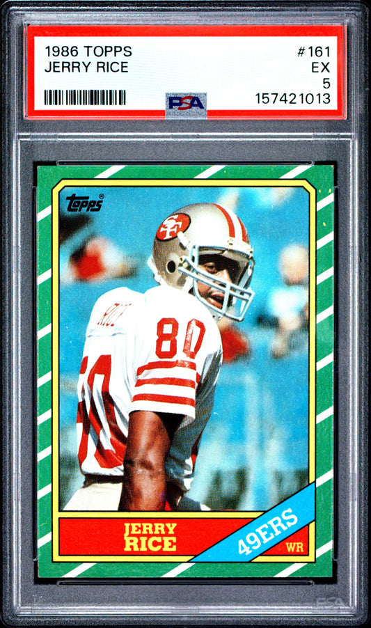 1986 Topps #161 Jerry Rice RC PSA 5