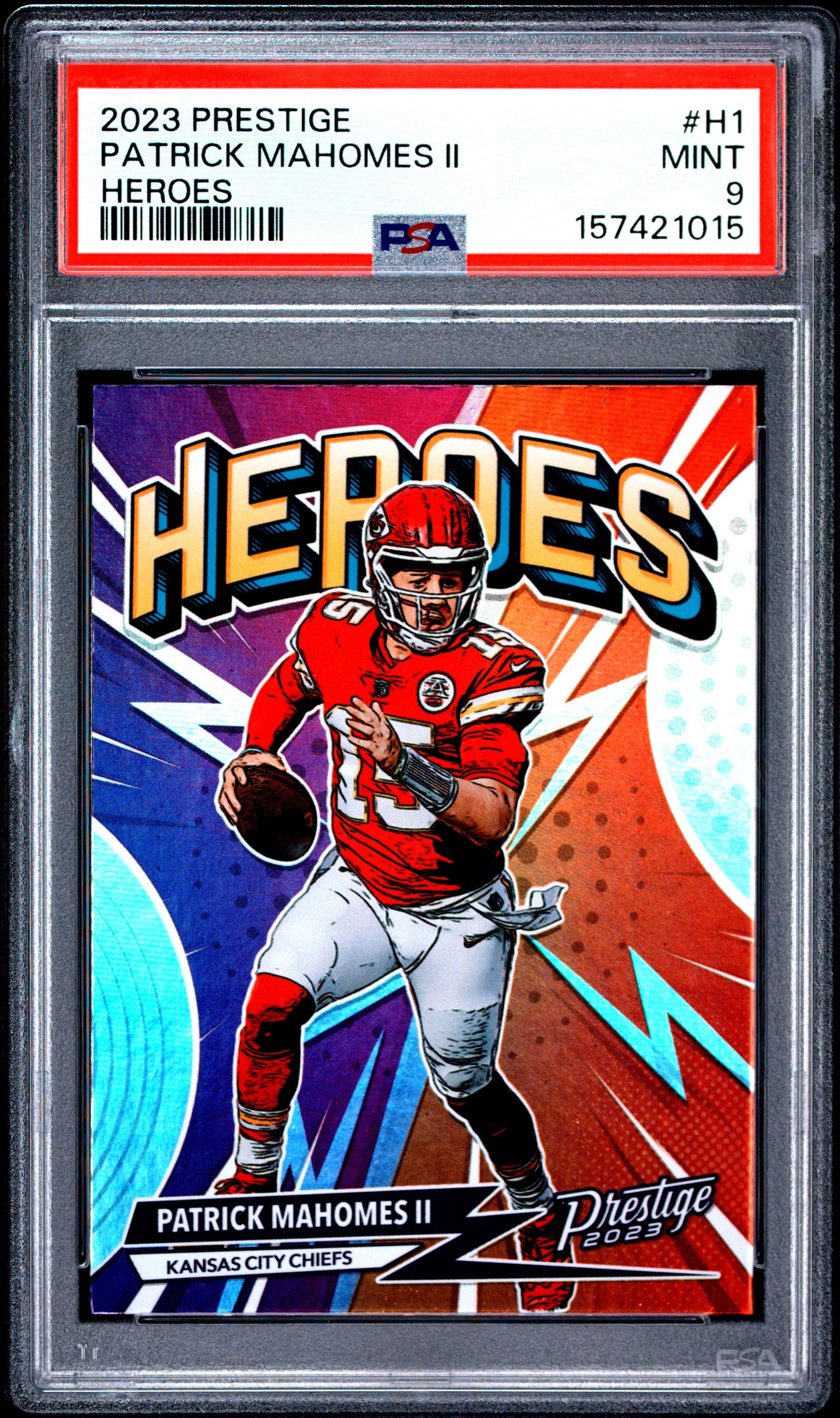 2023 Panini Prestige Heroes #H1 Patrick Mahomes Ii PSA 9