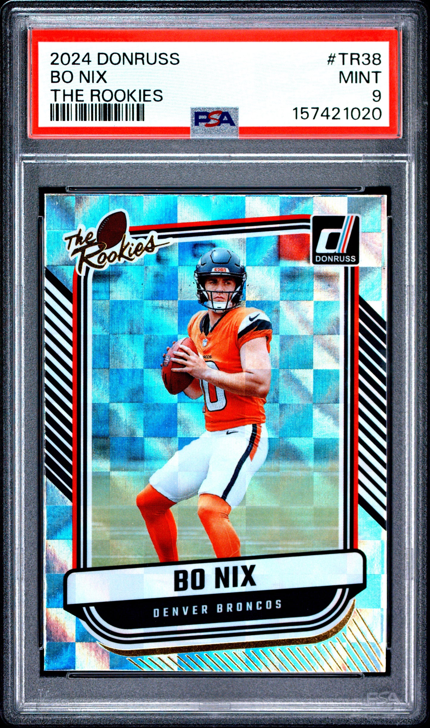 2024 Panini Donruss The Rookies #TR38 Bo Nix RC PSA 9