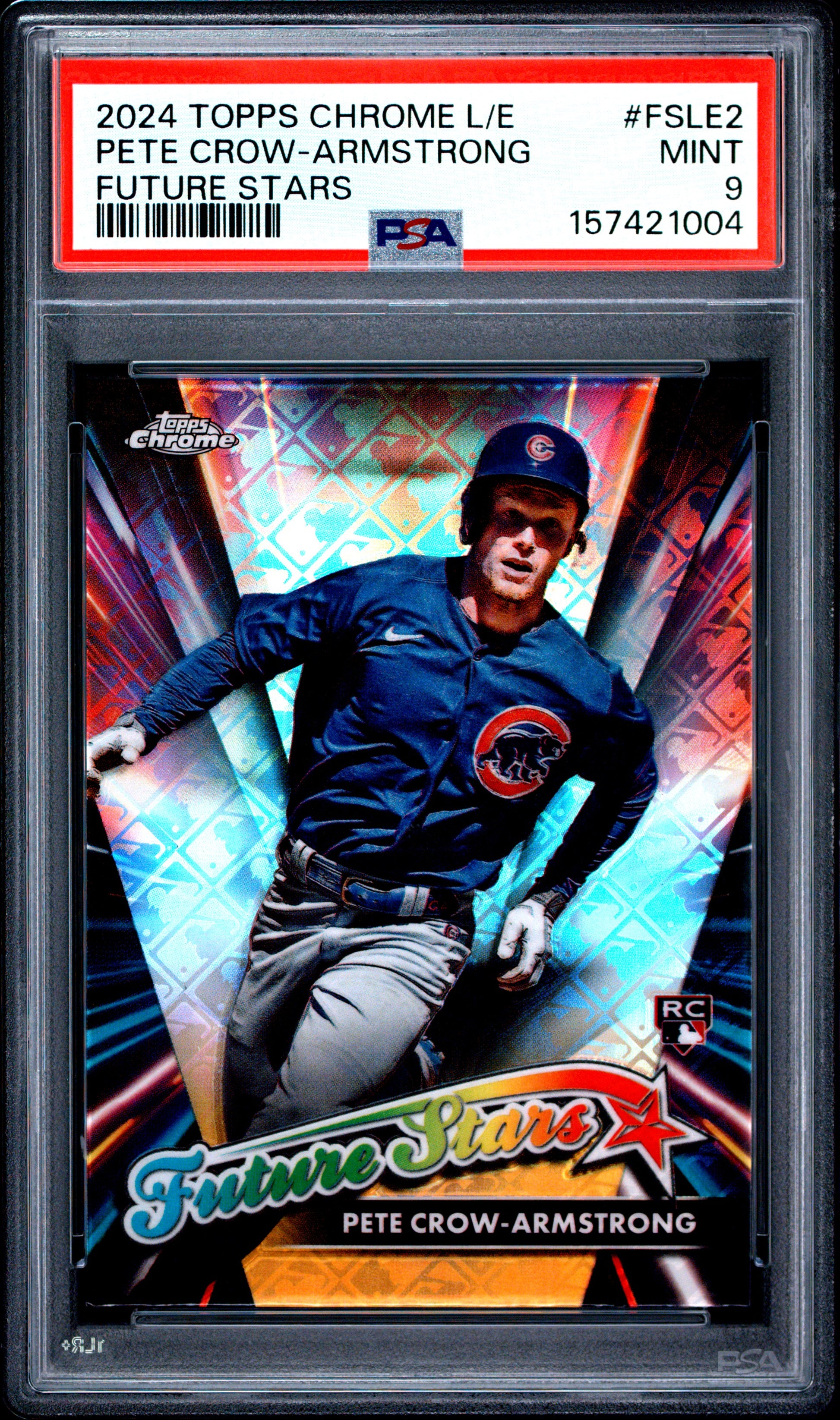 2024 Topps Chrome Logofractor Future Stars Pete Crow-Armstrong RC PSA 9