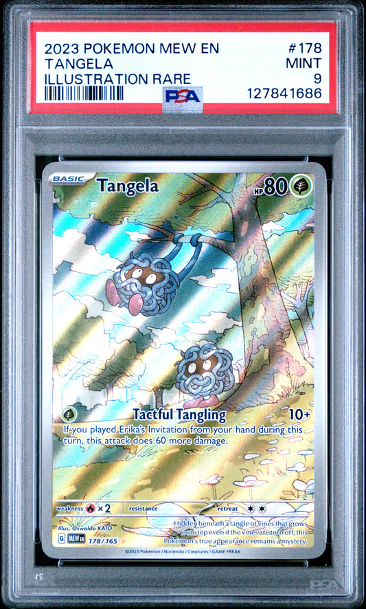 2023 Pokemon Mew En-151 #178 Illustration Rare Tangela PSA 9