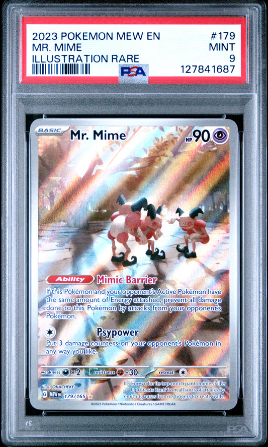 2023 Pokemon Mew En-151 #179 Illustration Rare Mr. Mime PSA 9