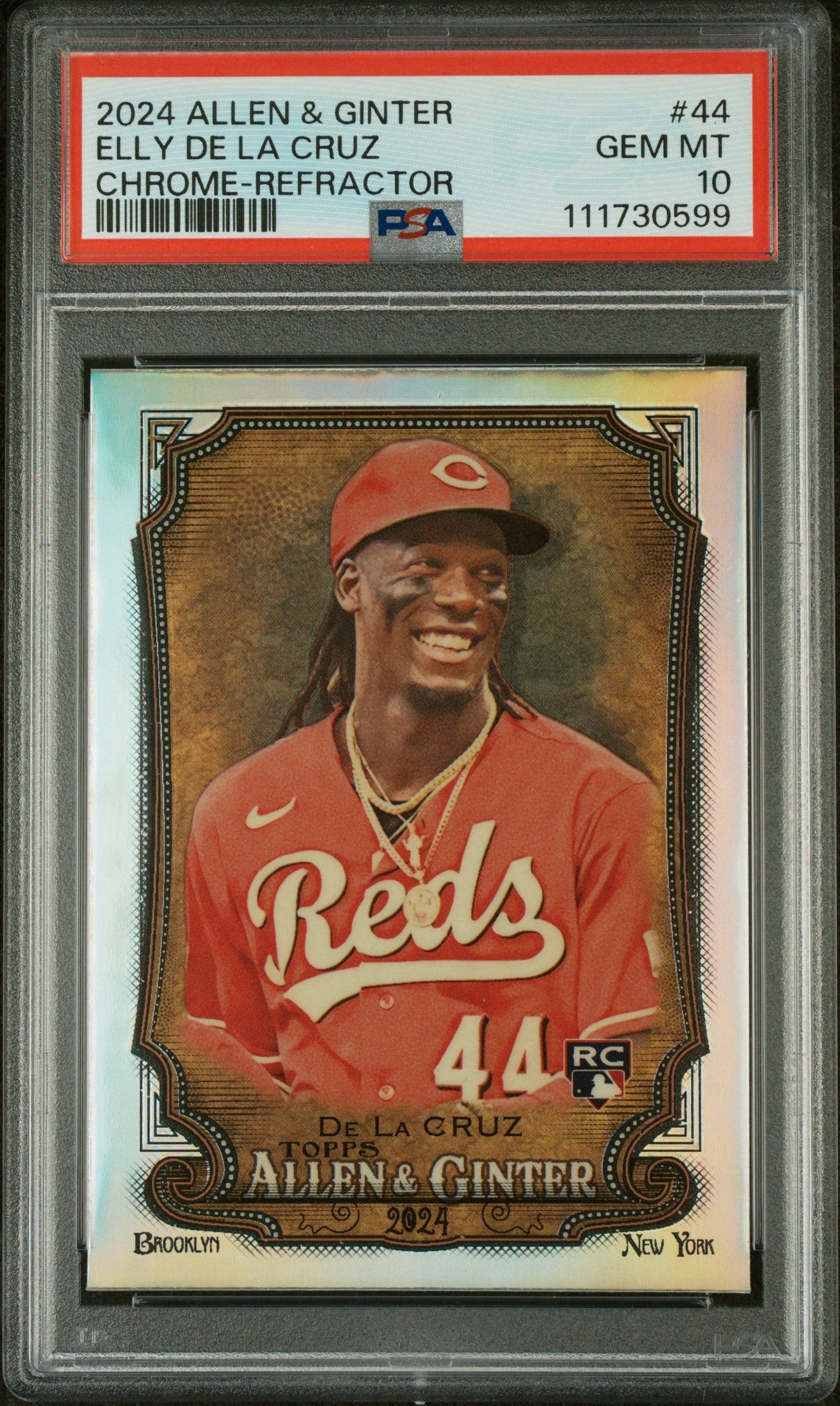 2024 Allen & Gunter #44 Elly De La Cruz Chrome Refractor PSA 10