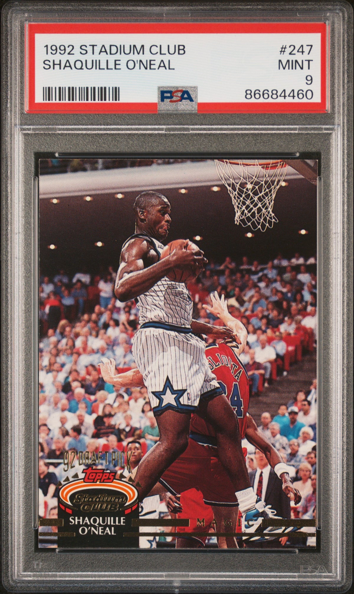 1992 Stadium Club #247 Shaquille O'Neal RC PSA 9