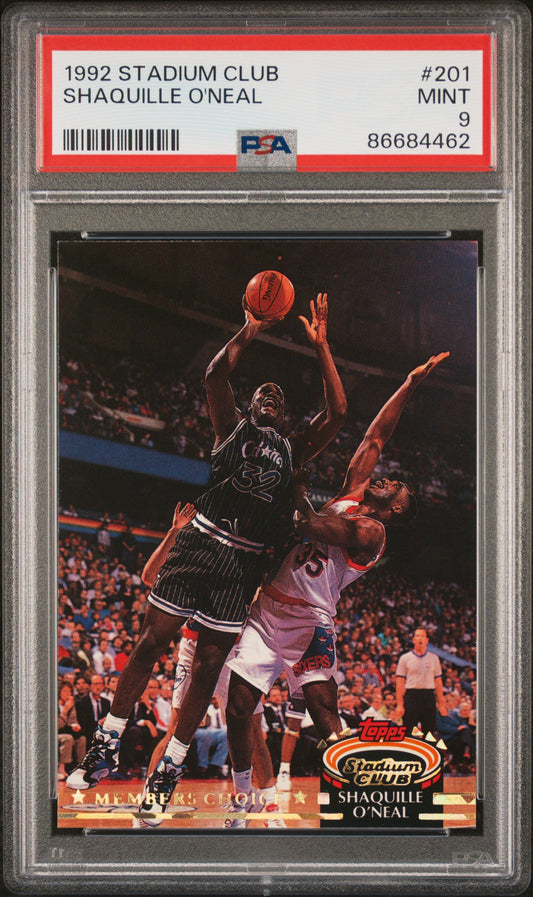 1992 Stadium Club #201 Shaquille O'Neal RC PSA 9