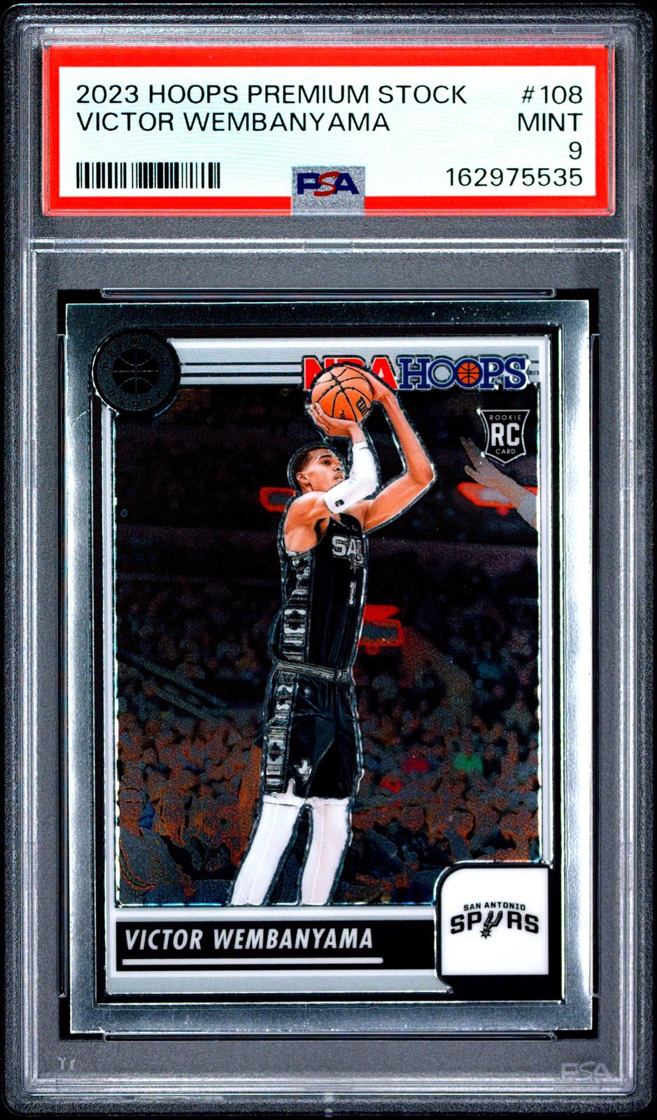 2023 Panini Hoops Premium Stock #108 Victor Wembanyama RC PSA 9