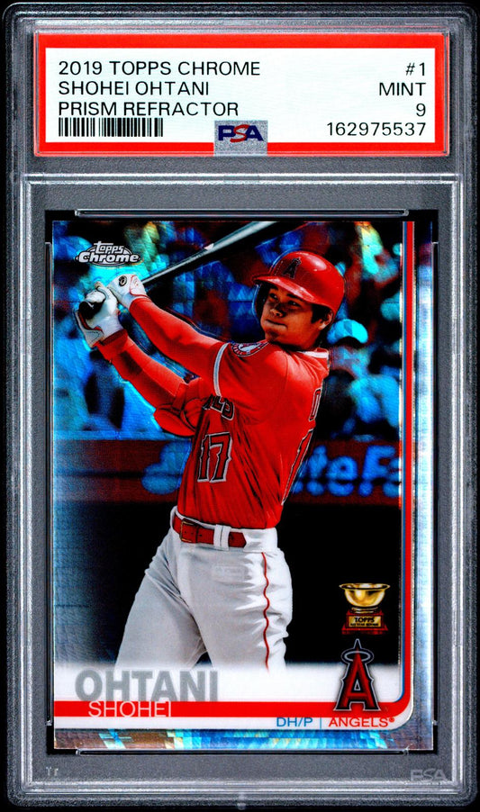 2019 Topps Chrome #1 Prism Refractor Shohei Ohtani PSA 9