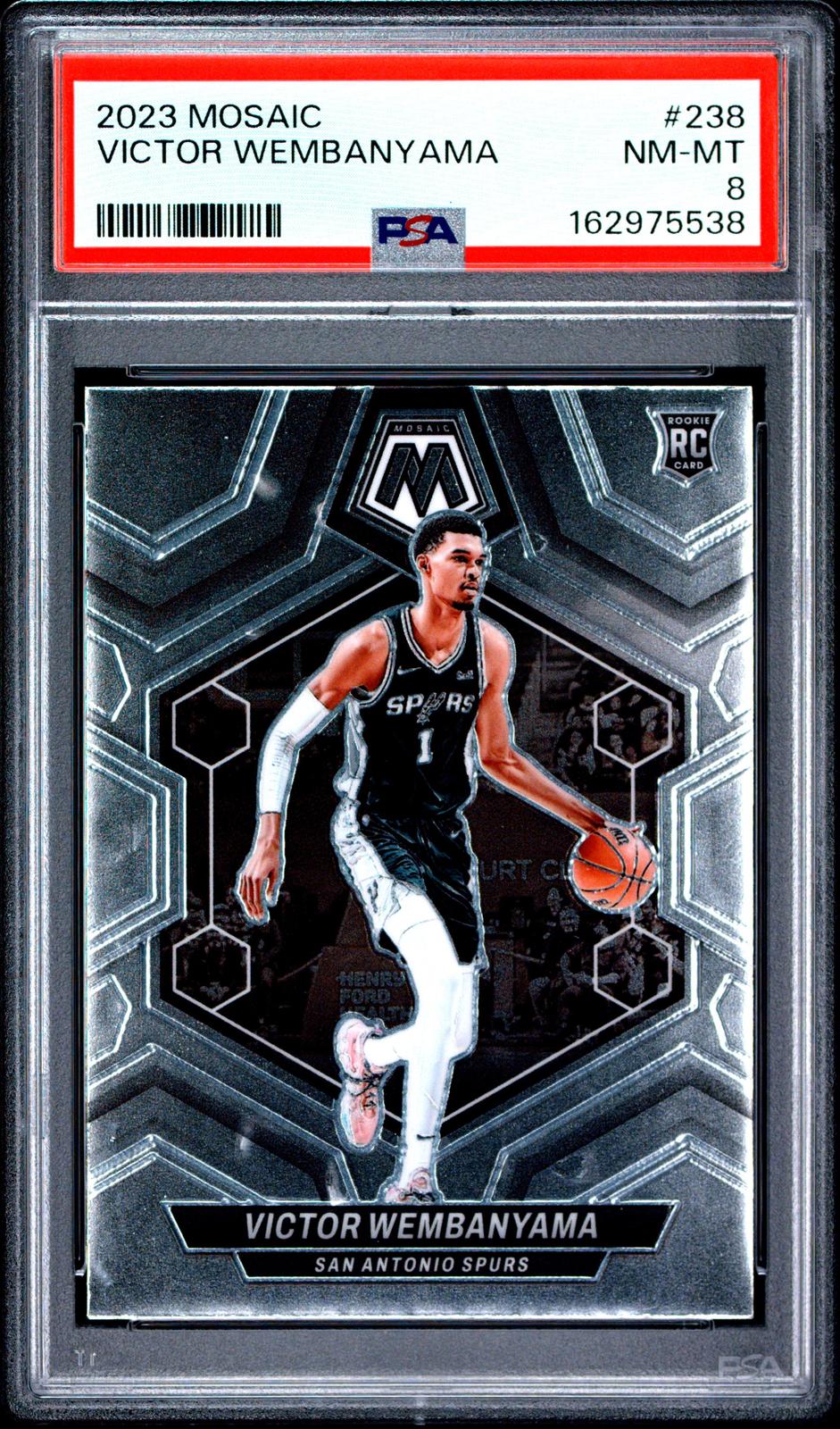 2023 Panini Mosaic #238 Victor Wembanyama RC PSA 8