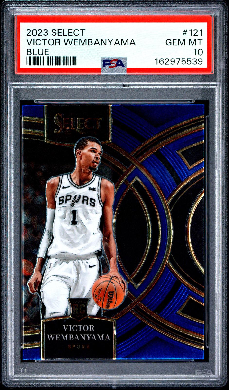 2023 Panini Select #121 Blue Victor Wembanyama RC PSA 10