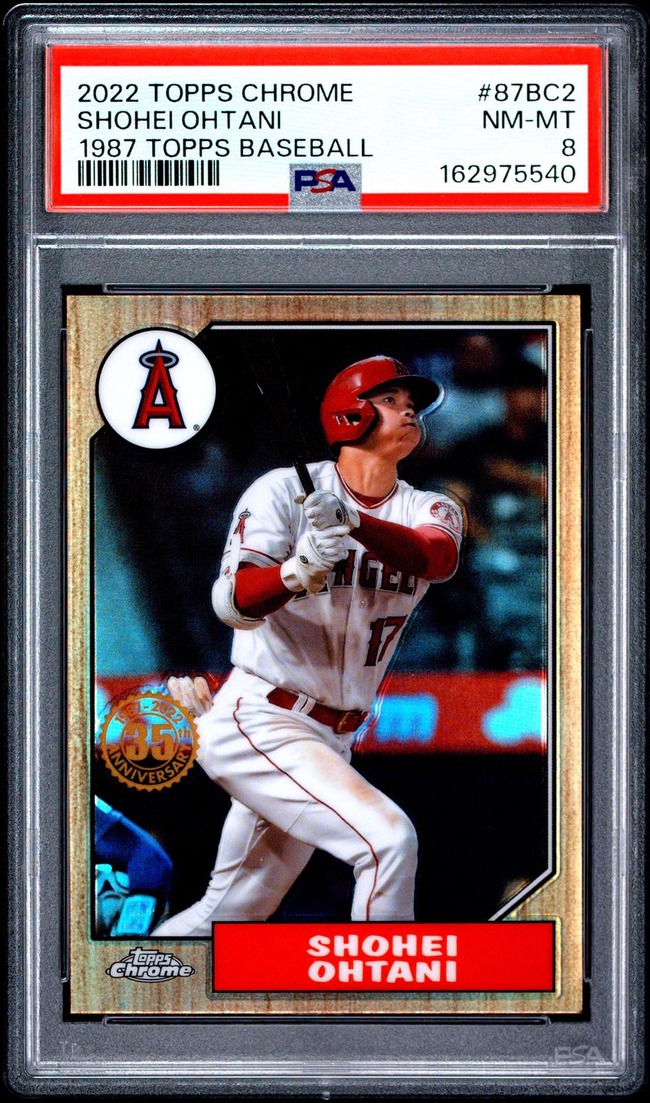 2022 Topps Chrome 1987 Topps Baseball #87BC2 Shohei Ohtani PSA 8