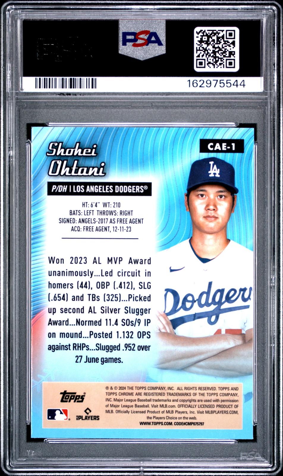 2024 Topps Chrome Chrome All Etch #CAE1 Shohei Ohtani PSA 10 (5544)