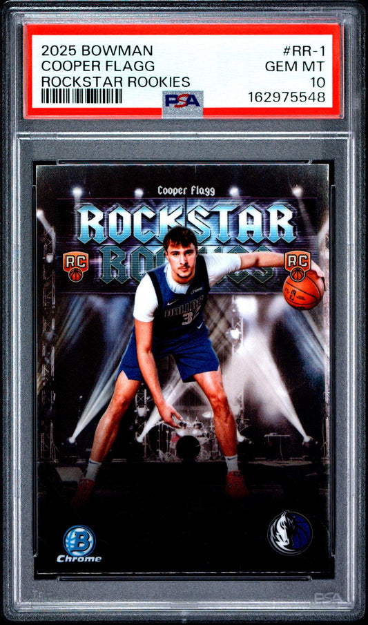 2025 Bowman Chrome Rockstar Rookies #RR-1 Cooper Flagg RC PSA 10