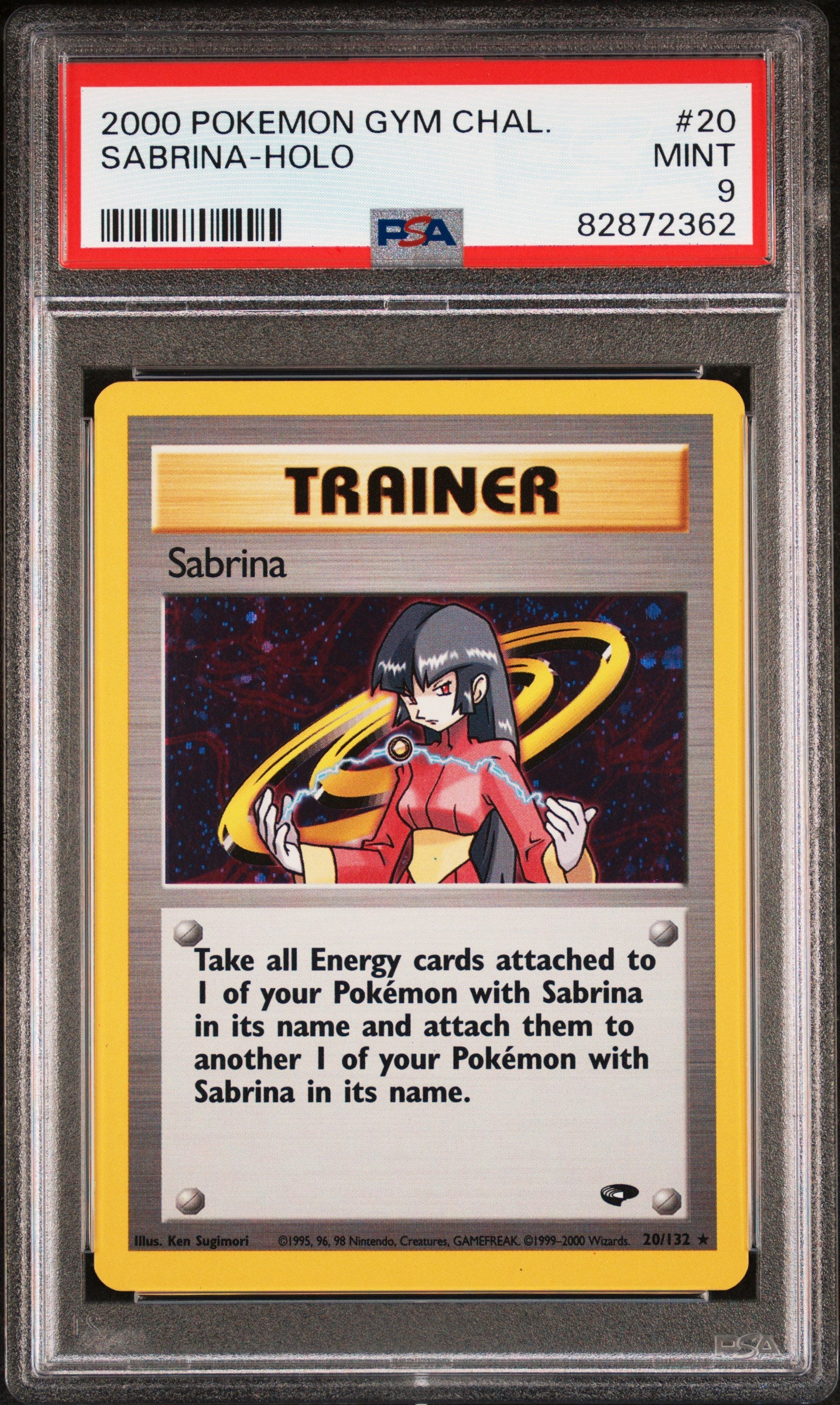 2000 Pokemon Gym Challenge #20 Sabrina-Holo PSA 9