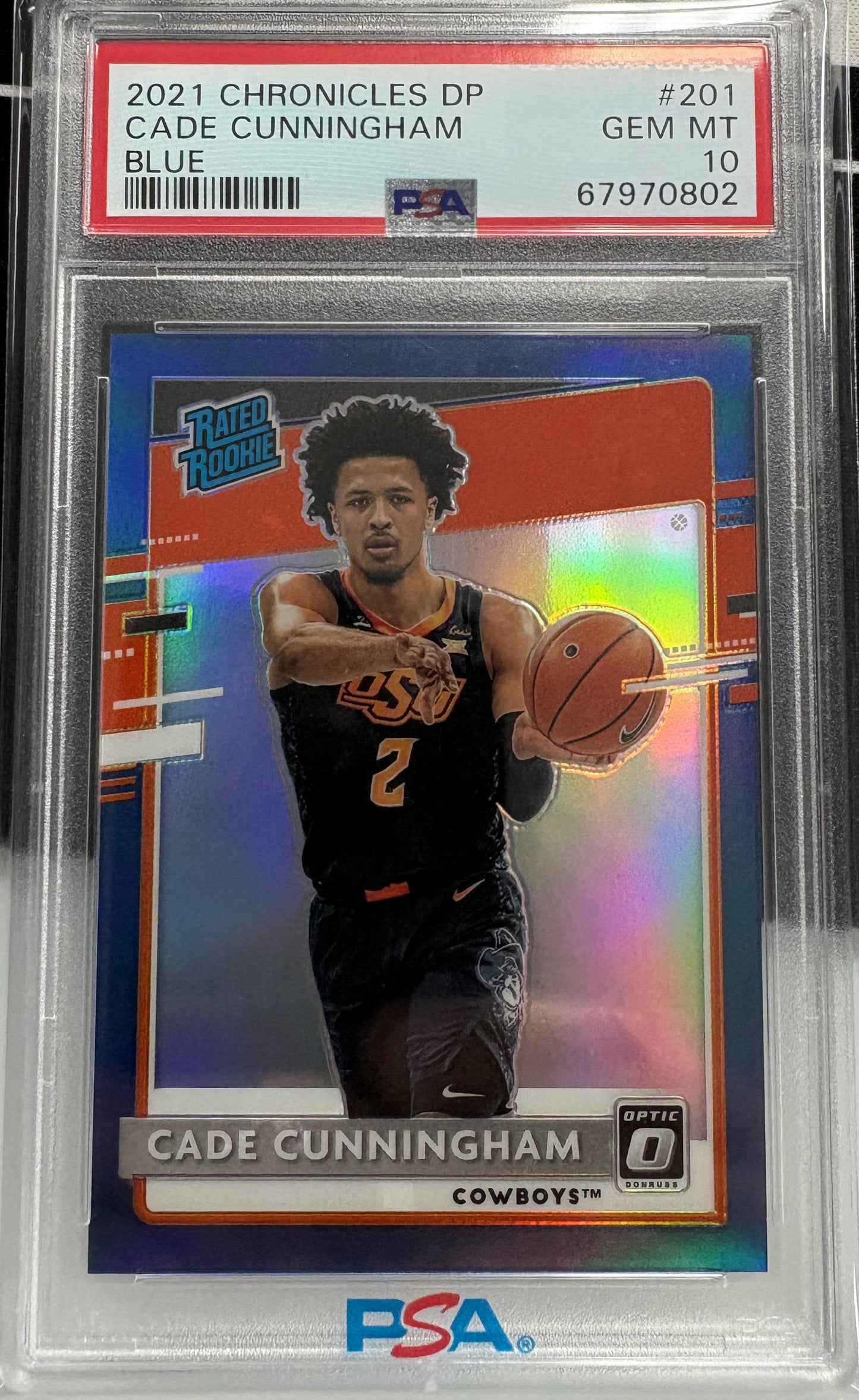 2021 Chronicles DP Cade Cunningham Blue PSA 10