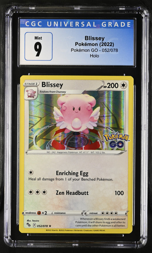 2022 Pokémon GO #052/078 Blissey CGC 9