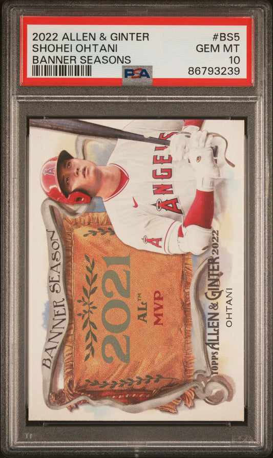 2022 Allen & Ginter #BS5 Shohei Ohtani Banner Seasons PSA 10