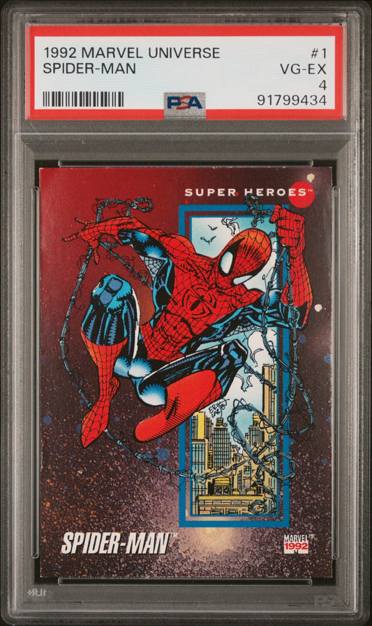1992 Marvel Universe #1 Spider-Man PSA 4