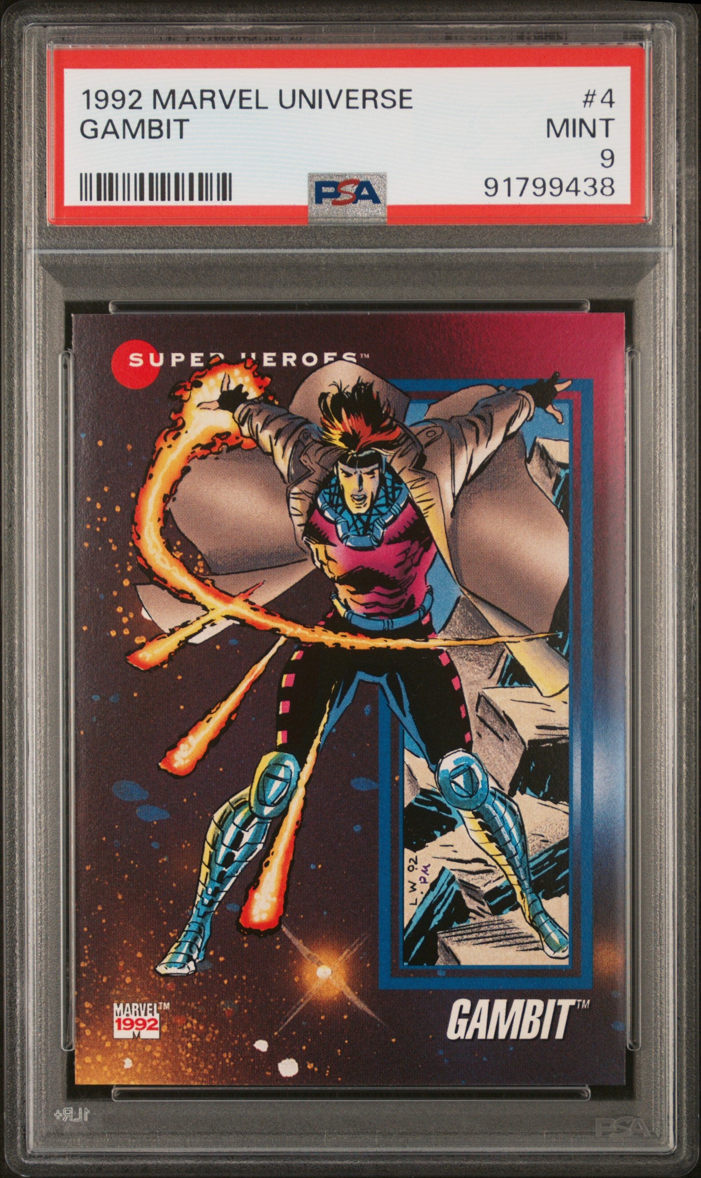 1992 Marvel Universe #4 Gambit PSA 9