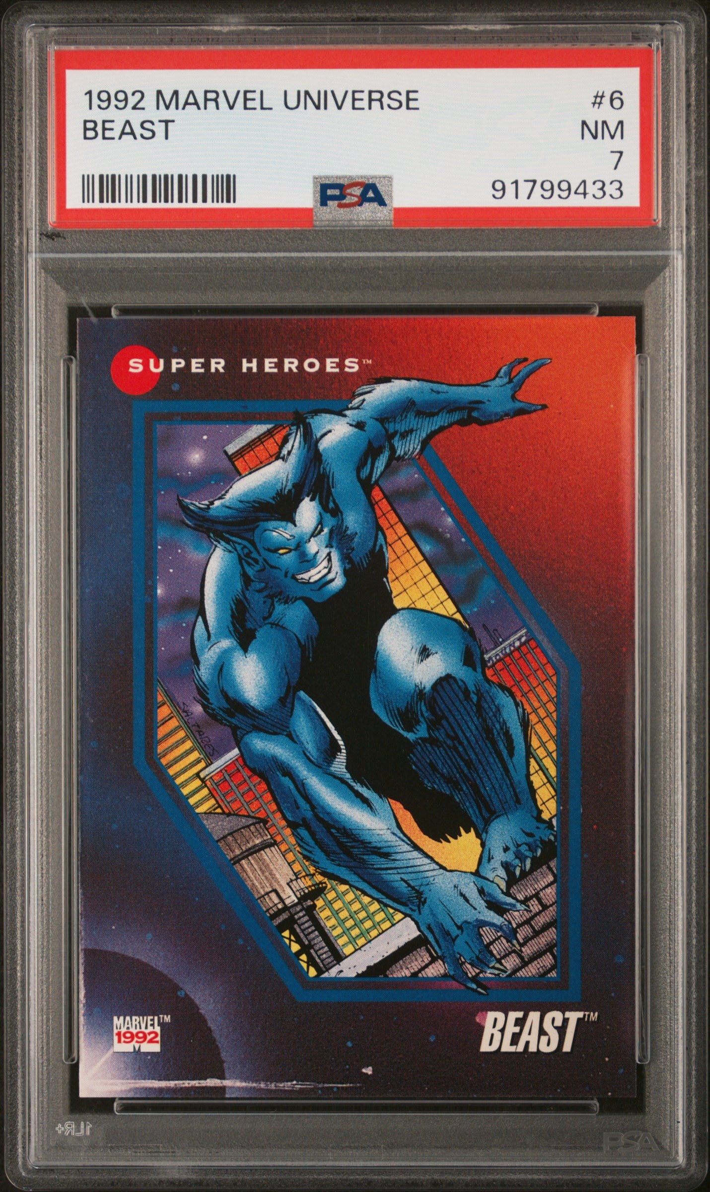 1992 Marvel Universe #6 Beast PSA 7