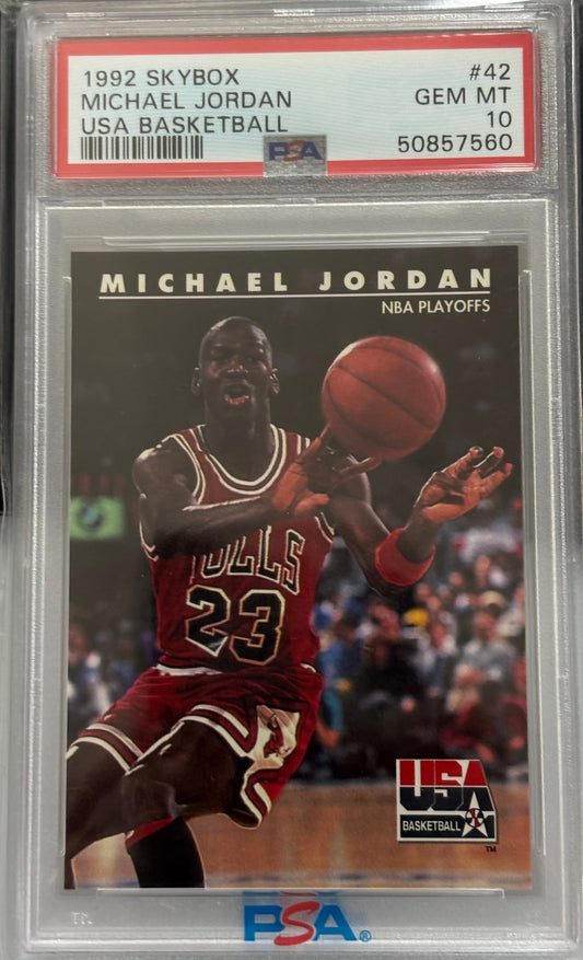 1992 Skybox Michael Jordan USA Basketball PSA 10