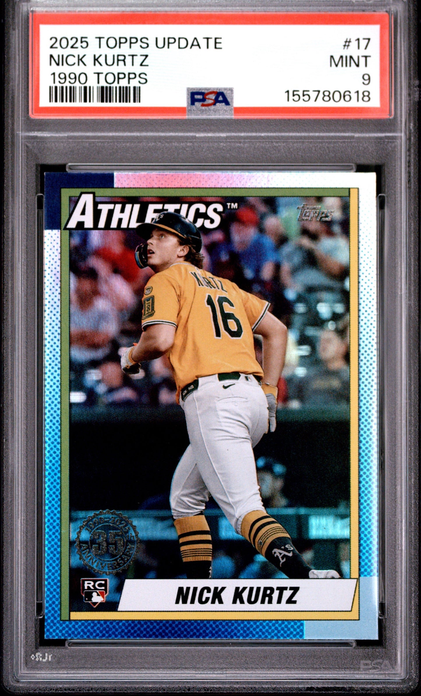 2025 Topps Update Nick Kurtz 1999 Topps PSA 9
