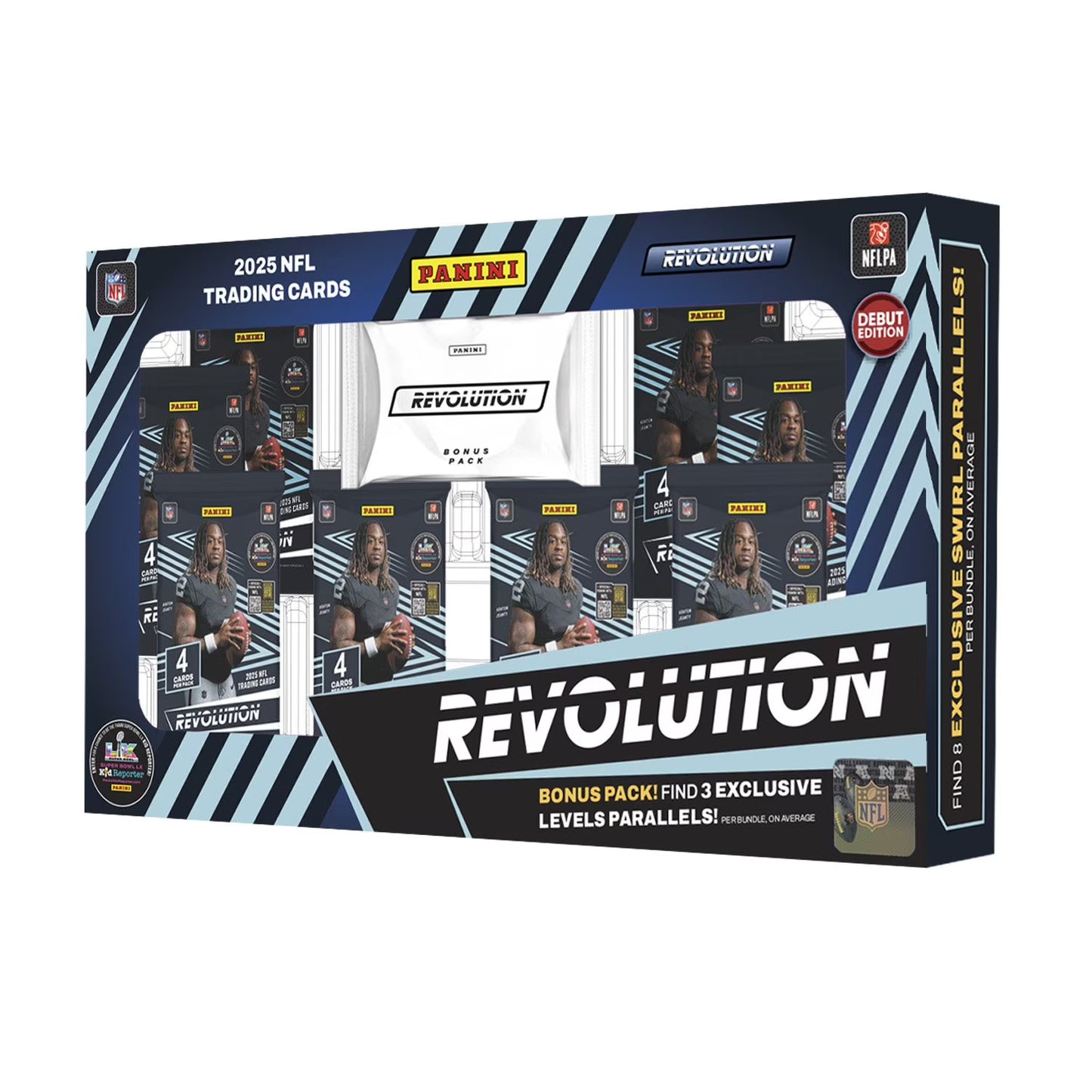 2025 Panini Revolution Football Trading Cards Bundle
