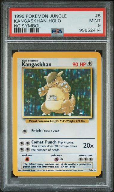 1999 Pokemon Jungle #5 Kangaskhan No Symbol PSA 9