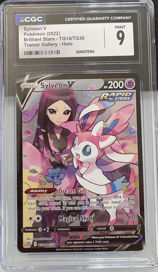 Sylveon V Brilliant Stars Trainer Gallery-Holo CGC Mint 9