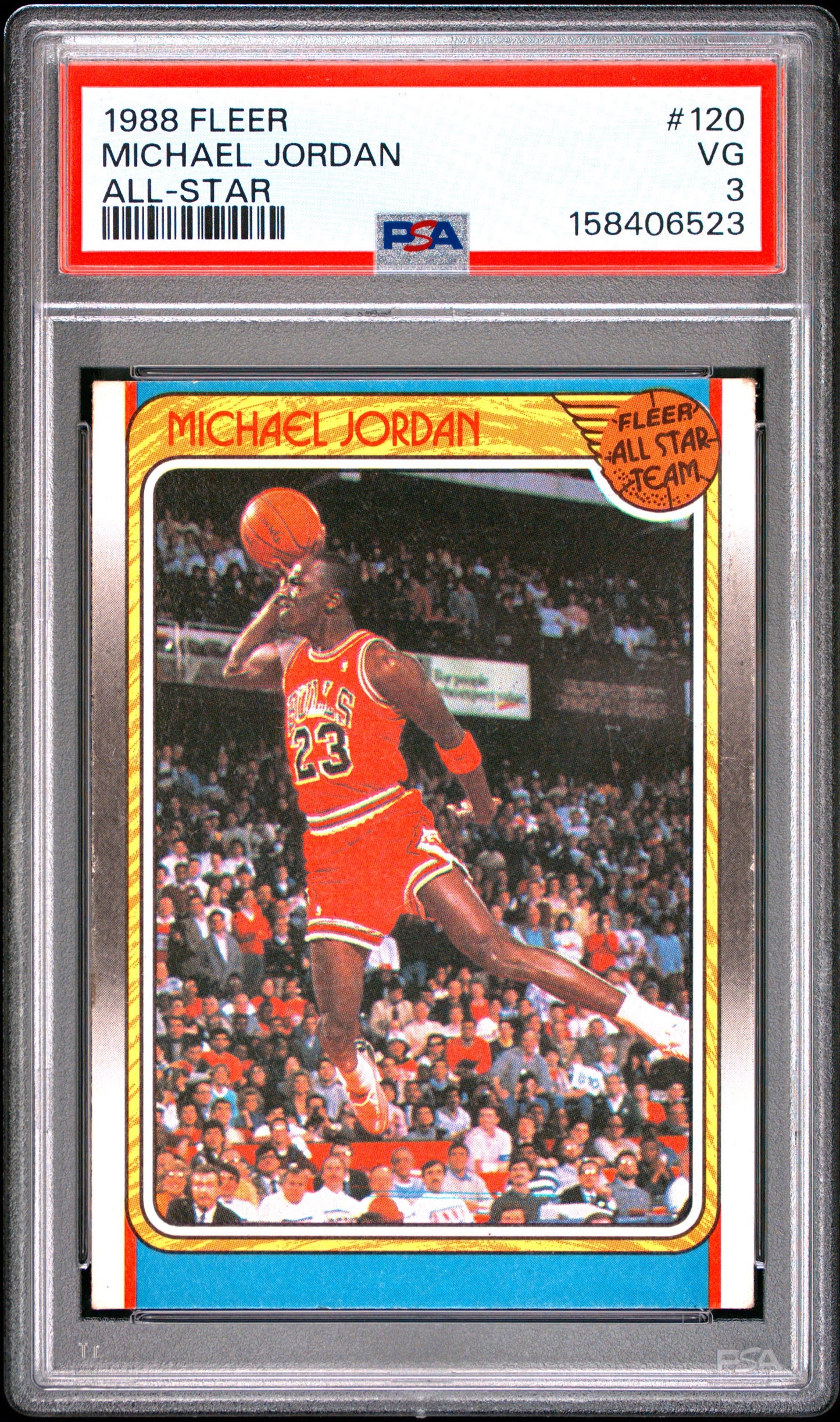 1988 Fleer #120 Michael Jordan All-Star PSA 3