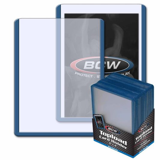 BCW Blue Border Top Loader 25ct pack