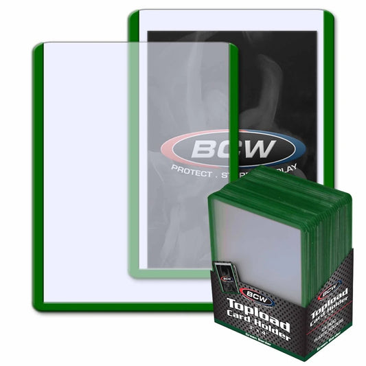 BCW Green Border Top Loader 25ct pack