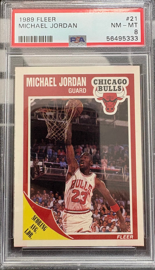 1989 Fleer Michael Jordan PSA 8