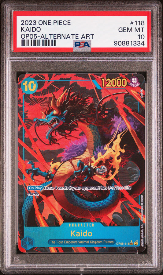 2023 One Piece #118 Kaido OP05 Alternate Art PSA 10