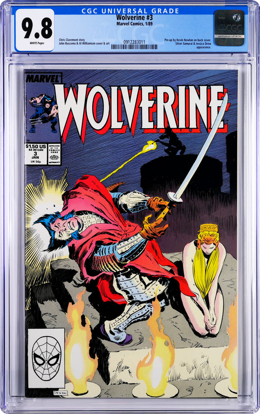 Wolverine #3 1/89 Marvel Comics CGC 9.8 Silver Samurai