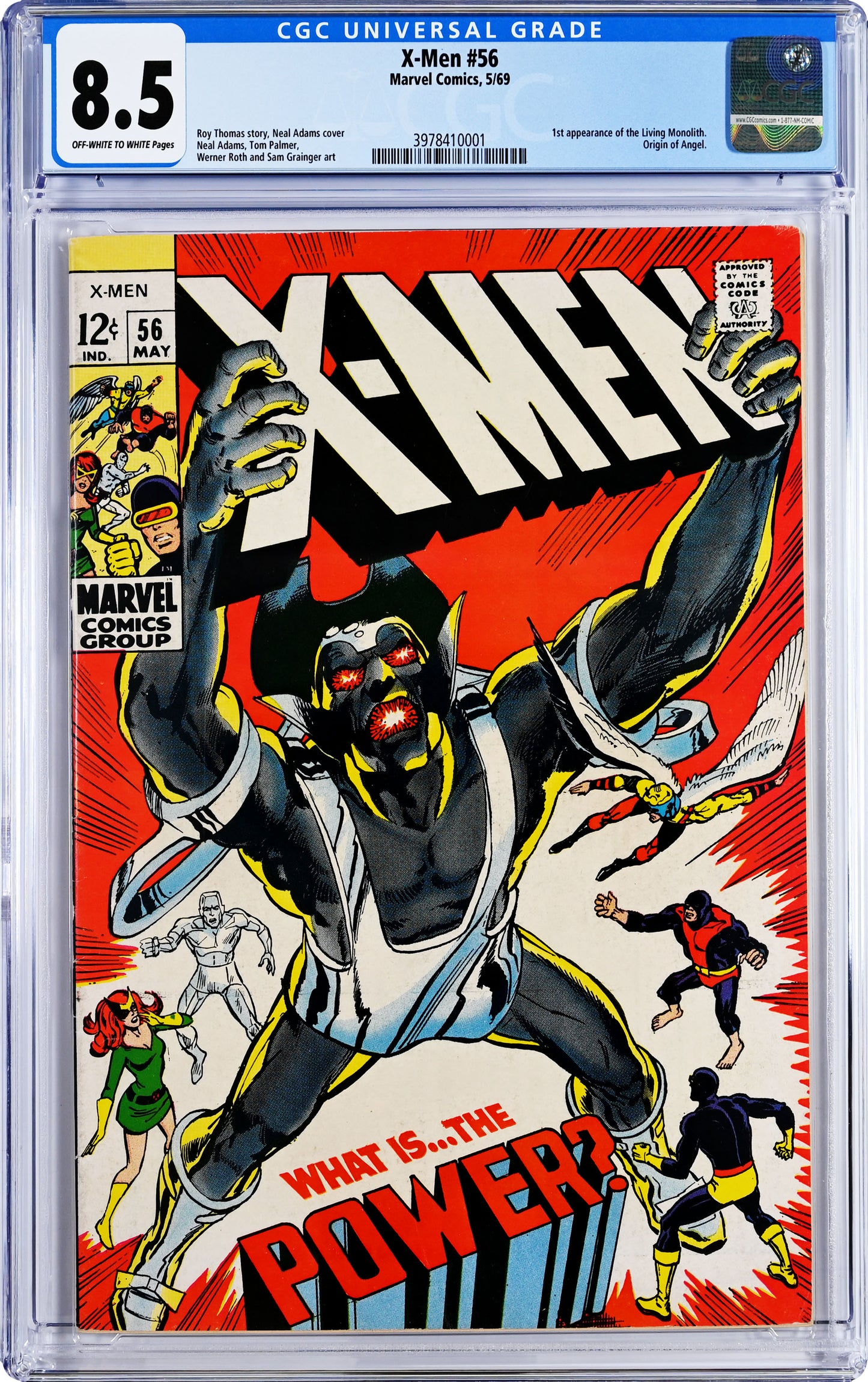 X-Men #56 Marvel Comics 5/69 CGC 8.5 Neal Adams Cover