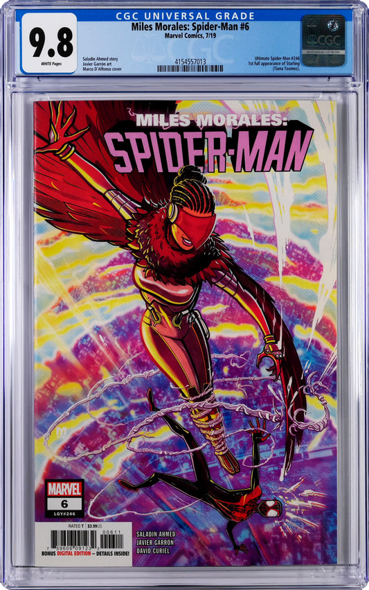 Miles Morales: Spider-Man #6 7/19 Marvel Comics CGC 9.8 *1st Starling*