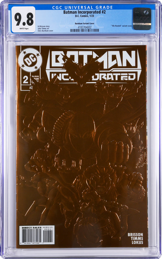 Batman Incorporated 2 1/23 D.C. Comics Burnham Variant Cover CGC 9.8 WHITE