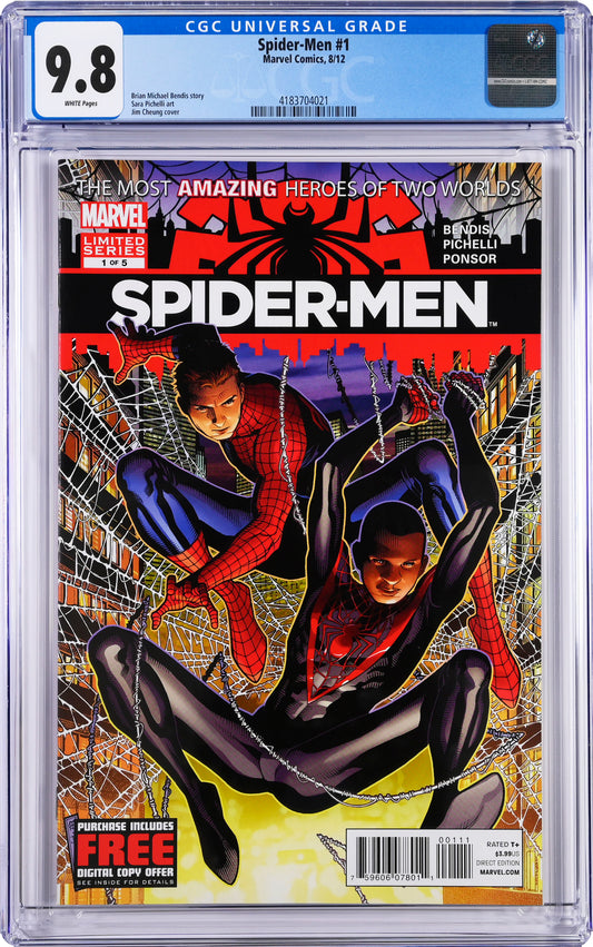 Spider-Men 1 8/12 Marvel Comics CGC 9.8 WHITE