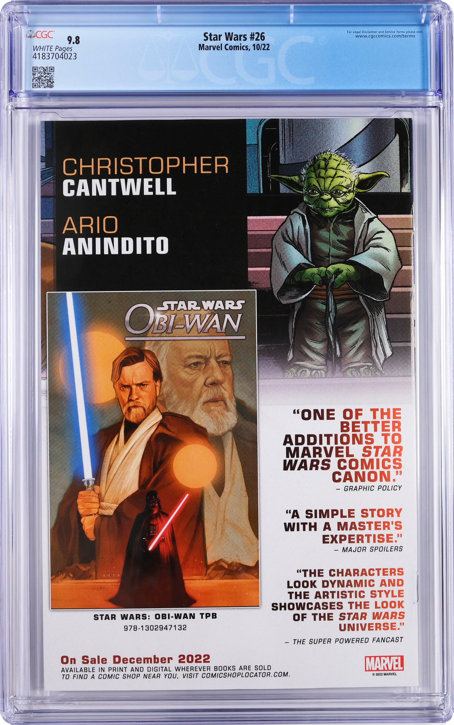 Star Wars 26 10/22 Marvel Comics CGC 9.8 WHITE