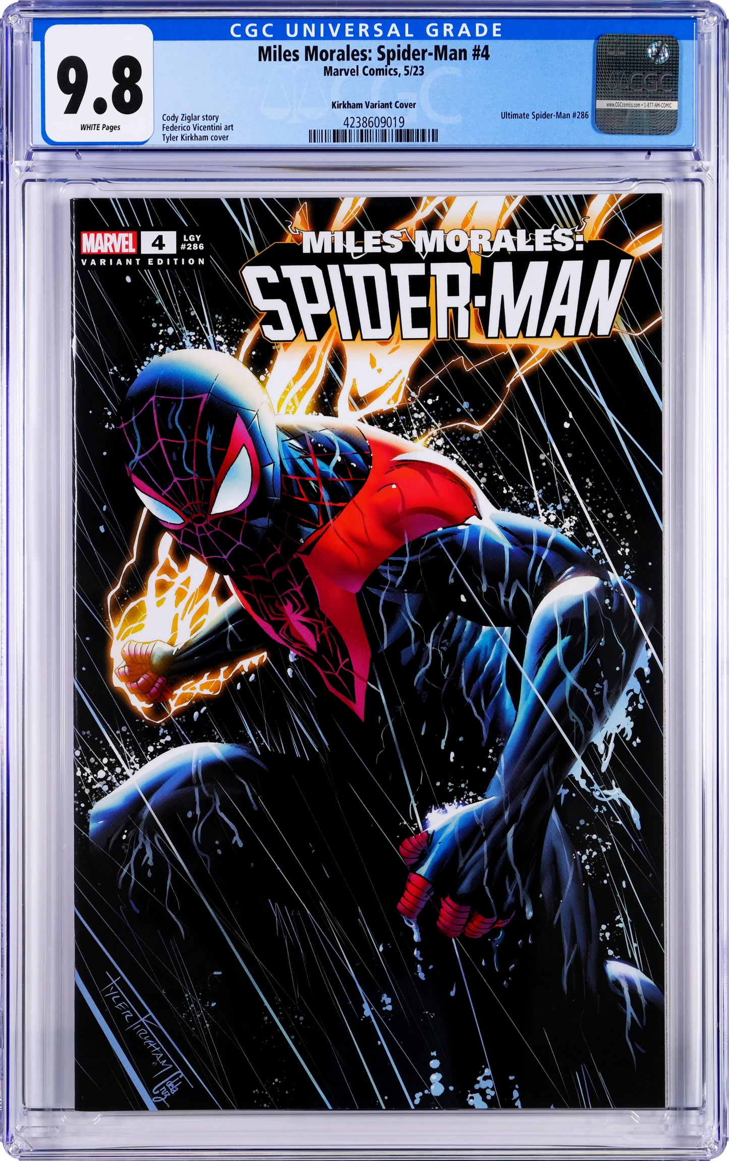 Miles Morales: Spider-Man #4 5/23 Marvel Comics CGC 9.8 Kirkham Variant