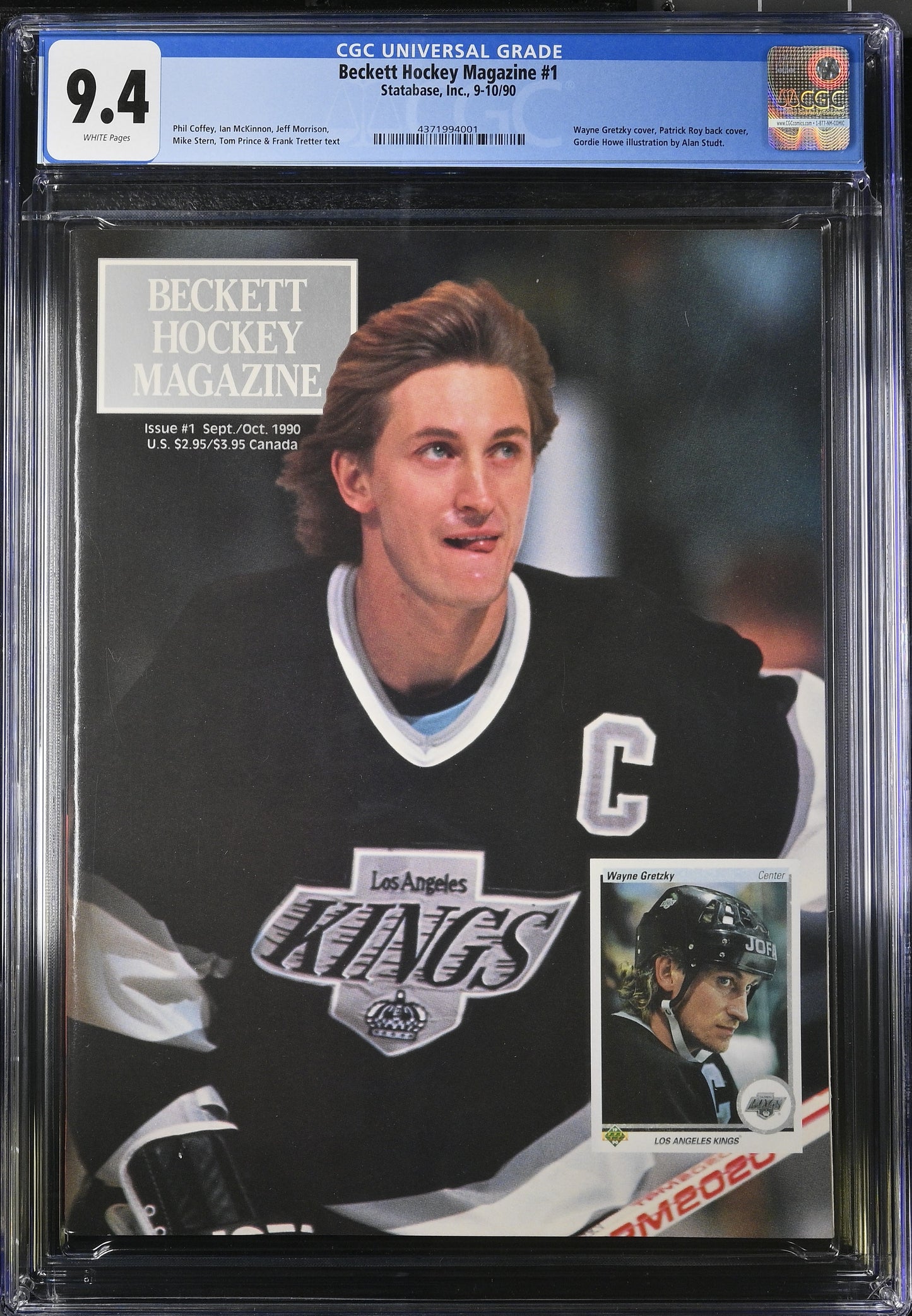 Beckett Hockey Card Magazine 9-10/1990 #1 CGC 9.4 *Wayne Gretzky Cover*