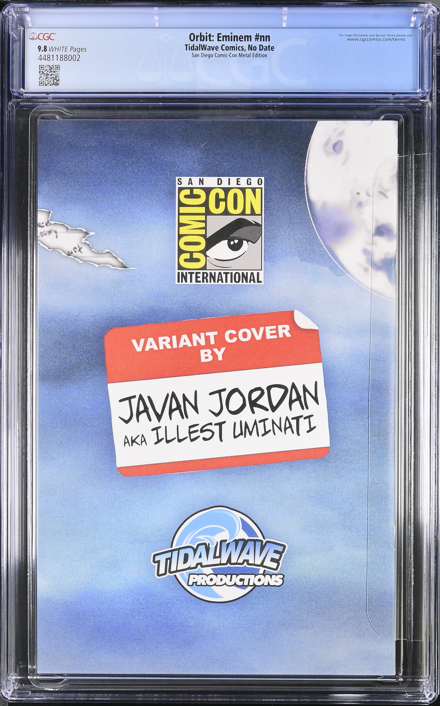 Orbit: Eminem Tidalwave Comics CGC 9.8 San Diego Comic-Con Metal Edition