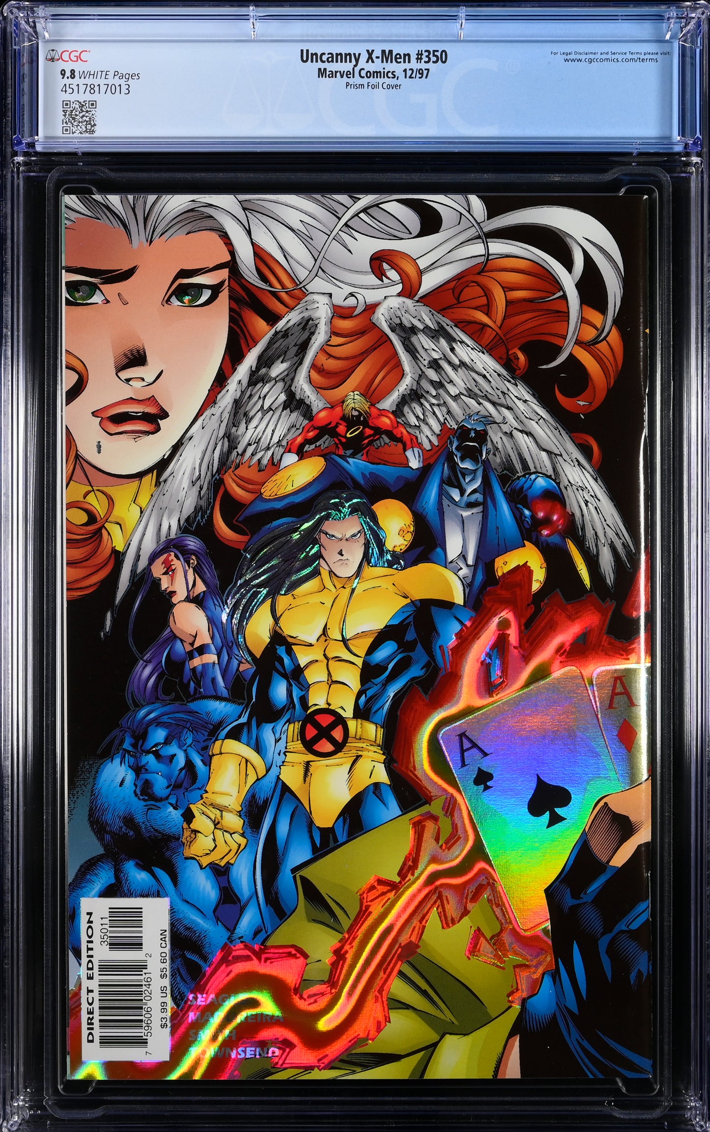 Uncanny X-Men 350 12/97 Marvel Comics Prism Foil Cover CGC 9.8