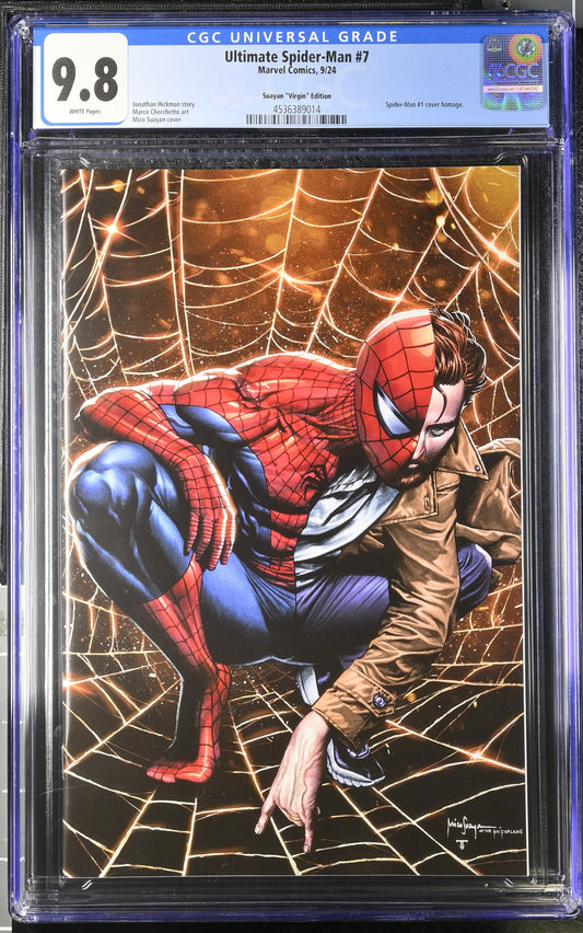 Ultimate Spider-Man #7 Marvel Comics 7/24 CGC 9.8 Suayan "Virgin" Edition