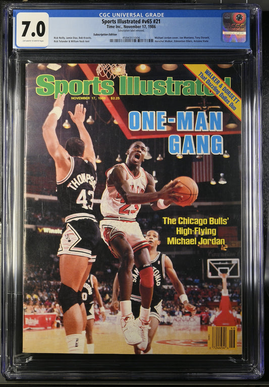 Sports Illustrated #v65 #21 Time Inc. 11/17/86 CGC 7.0 Michael Jordan Cover