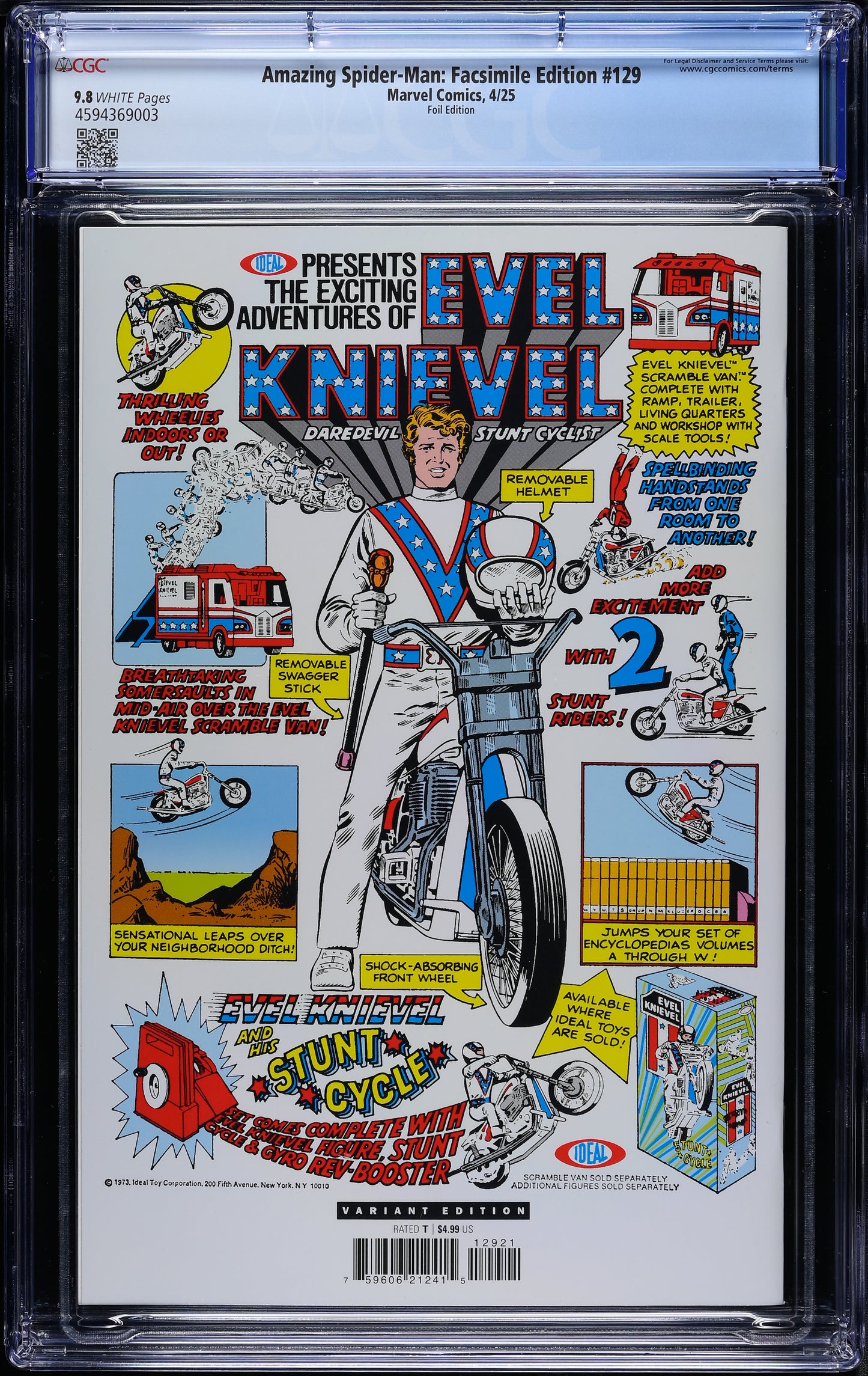 Amazing Spider Man: Facsimile Edition #129 Marvel 4/25 Foil Edition CGC 9.8